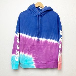 American Eagle Young Money Tie Dye Oversized Hooded Sweatshirt Multicolor Sz M